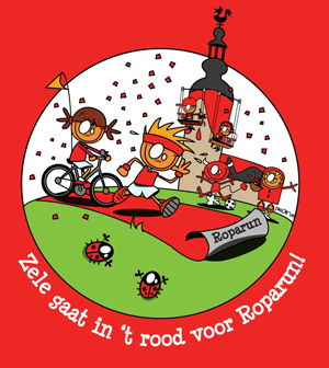 Affiche Roparun 2010 - Zele in 't rood